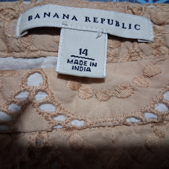Banana Republic Cream A-Line Embellished Skirt - Picture 8 of 8